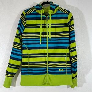 UNDER ARMOUR UA Storm Full Zip Stripe Hooded Jacket with Pockets Size Medium